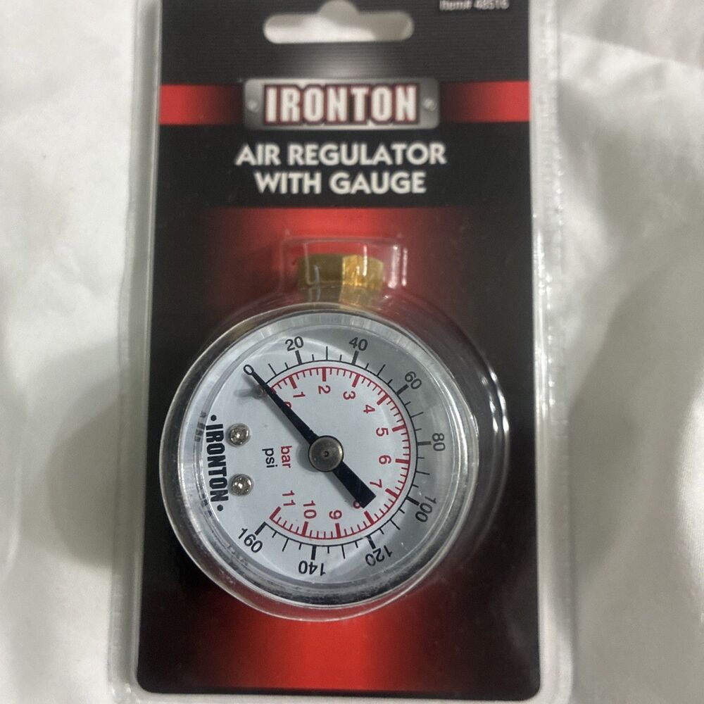 Ironton Air Regulator with Gauge, 160 PSI